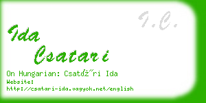 ida csatari business card